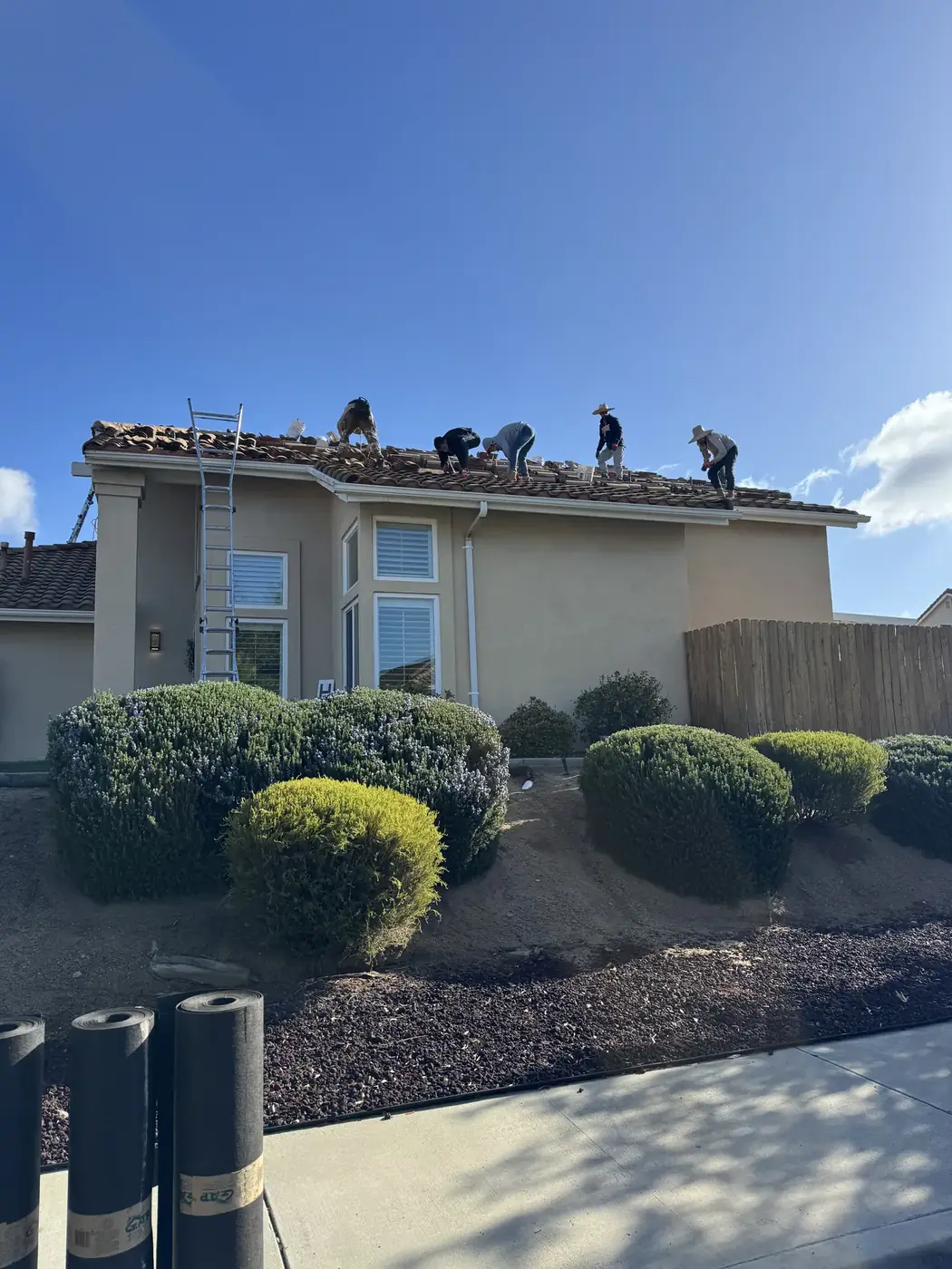 Commercial flat roof repair work