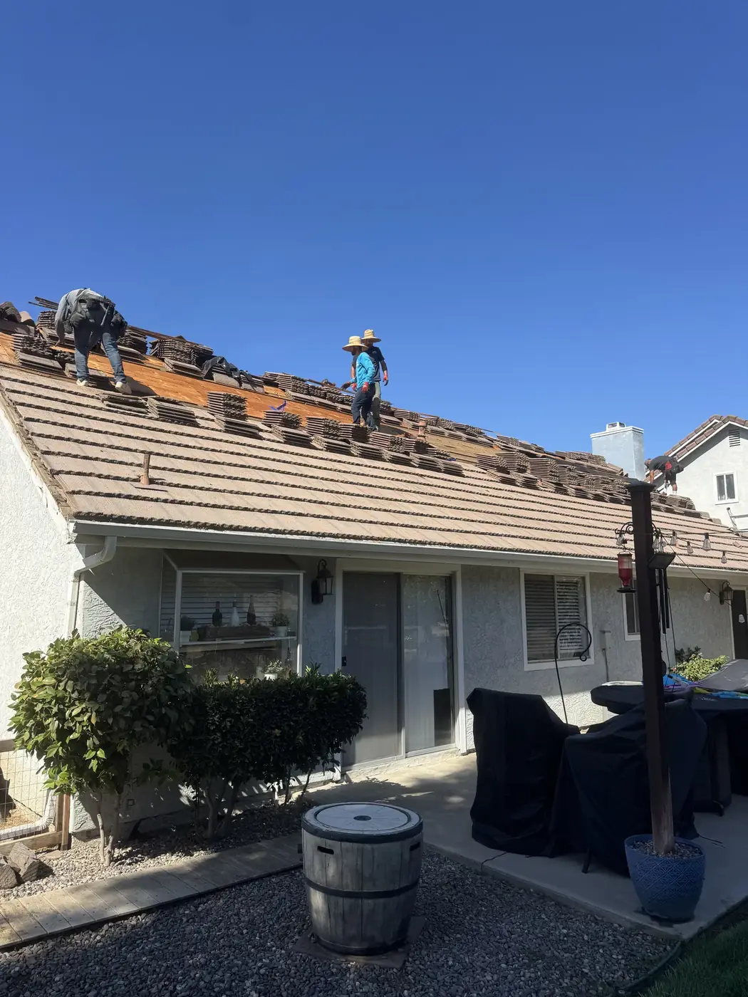 Patio roof replacement project
