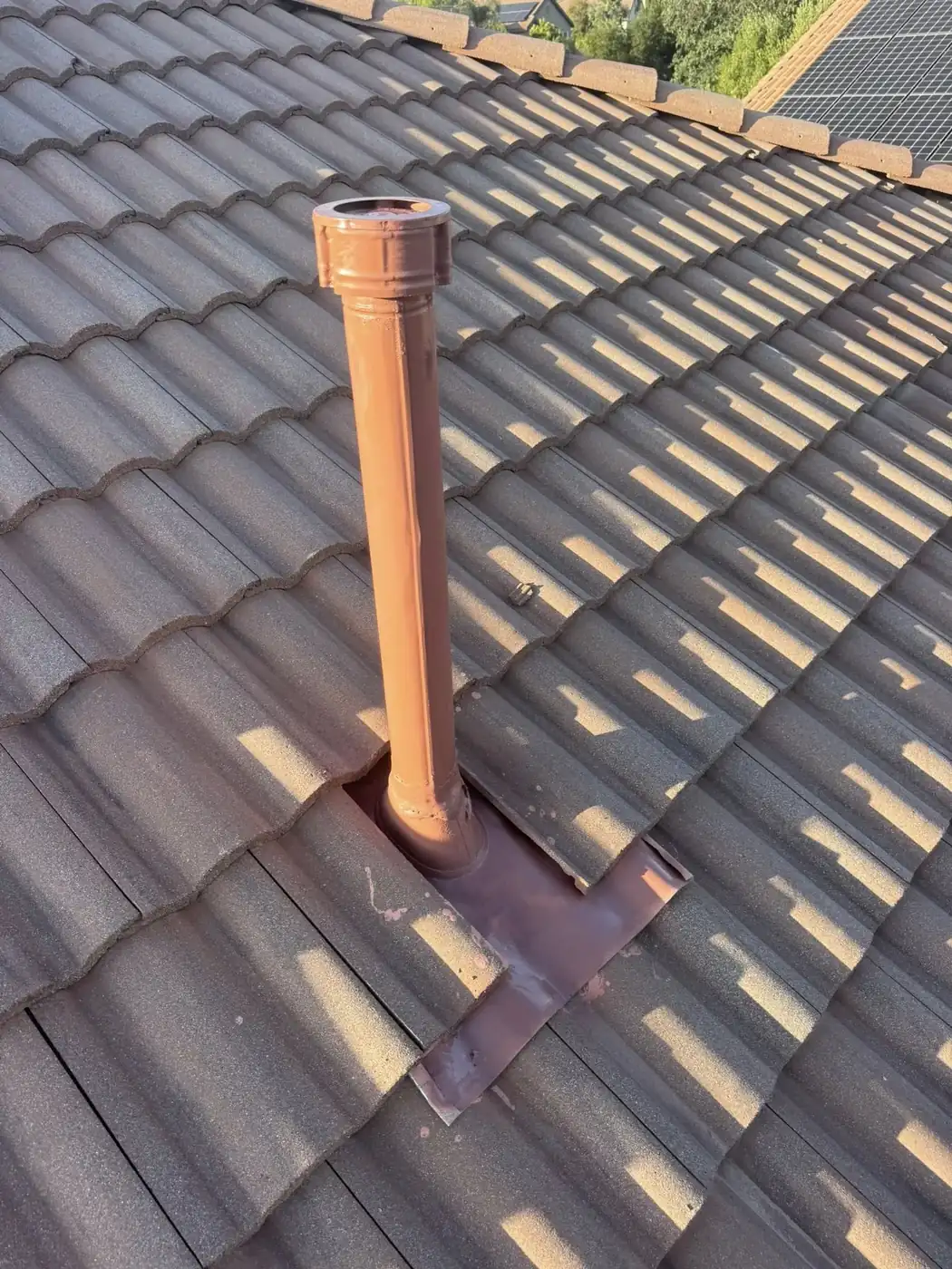 Roof leak repair on a tile roof