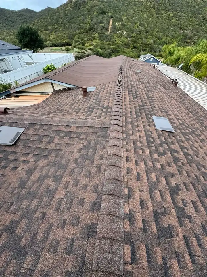 Protective roof coating on a commercial building