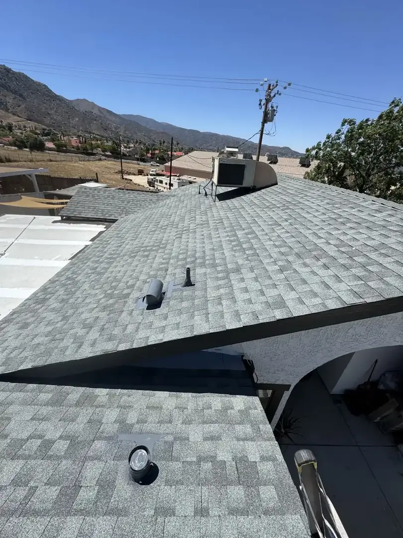 Commercial roof repair at a small business