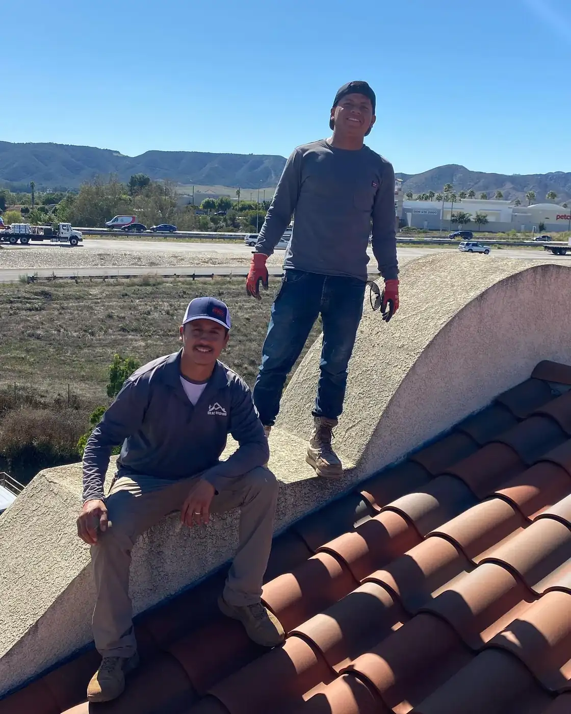 On Point Roofing Repair owner Shabir Bakr on a roofing project in Riverside County, CA